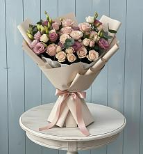 Букет цветов из:  Розы и Лизиантусы #REPLACE_PRED# Зиме