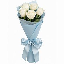 Букет 5 Белых роз Проуд #REPLACE_PRED# Зиме