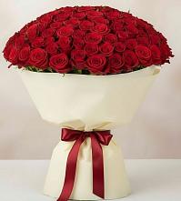 Букет 101 Красная роза Милано в Зиме