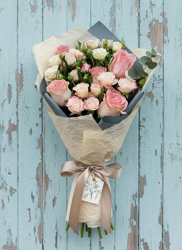 Букет цветов из: Розы в Зиме