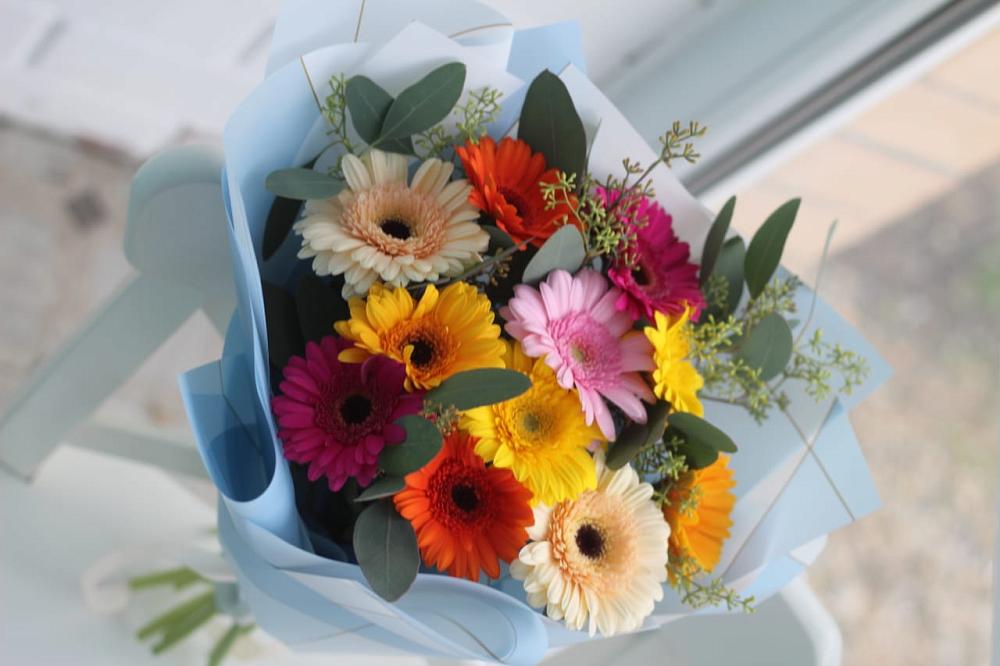 Букет цветов из: Герберы в Зиме