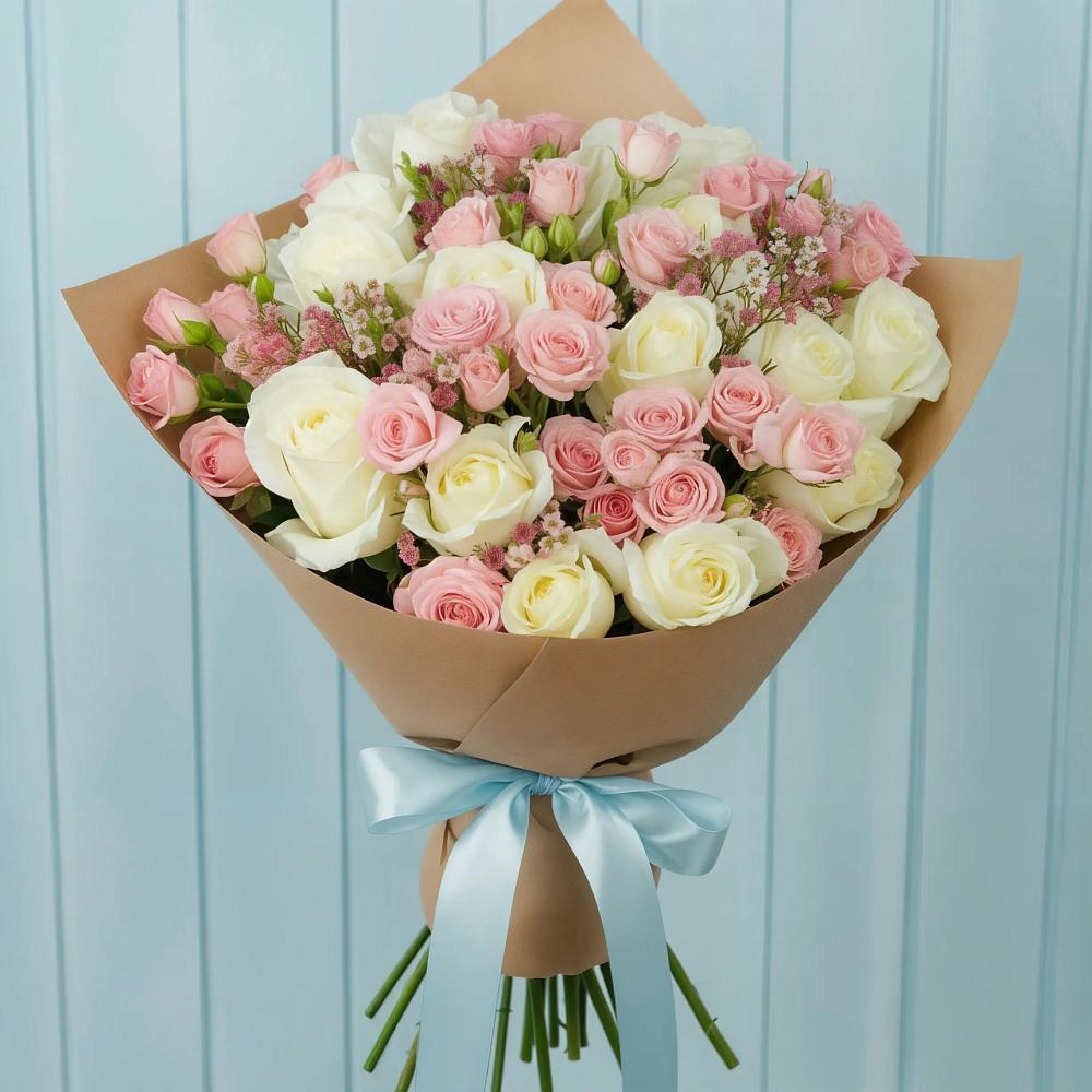 Букет цветов из: Розы в Зиме