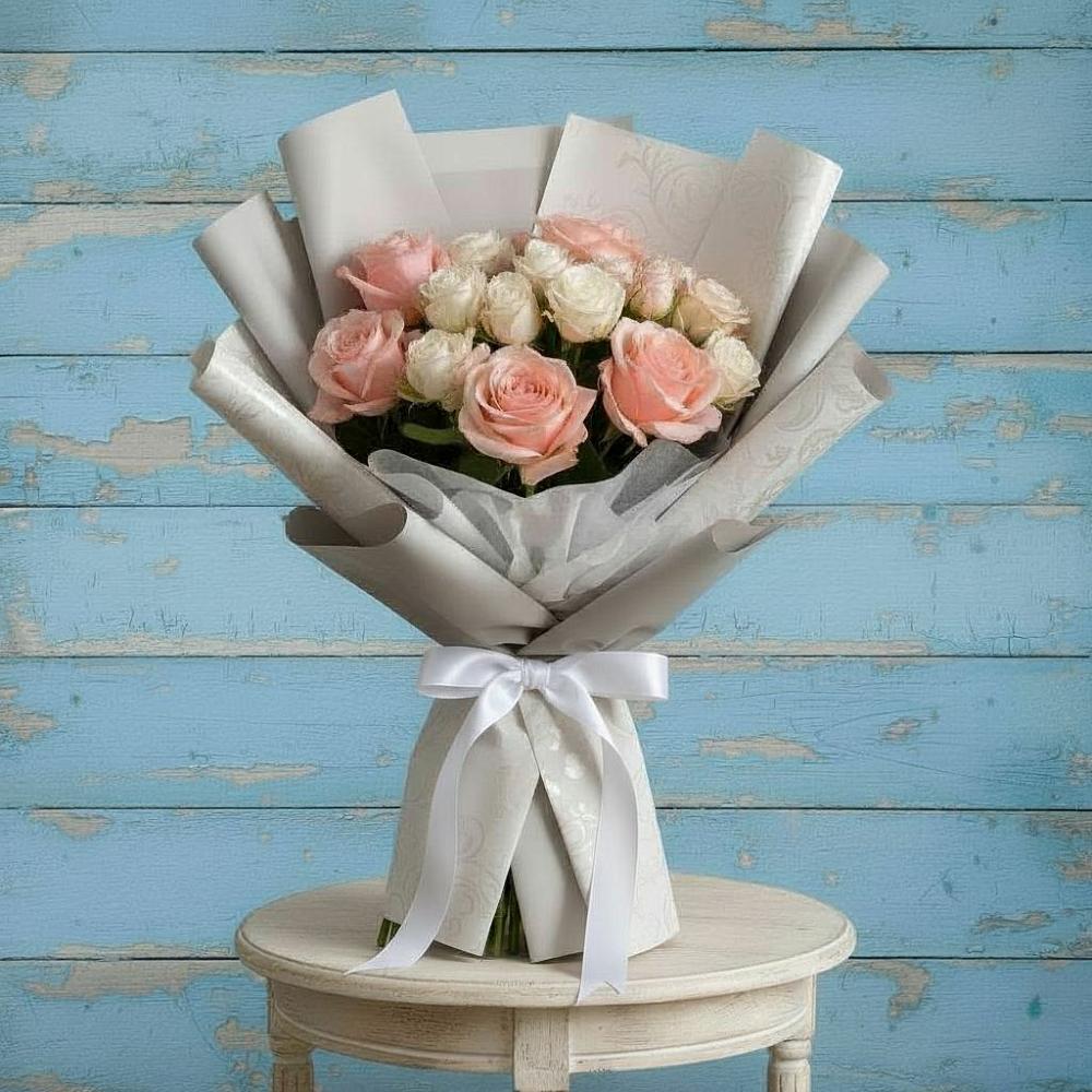 Букет цветов из: Розы в Зиме