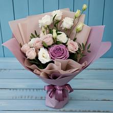 Букет цветов из:  Розы и Лизиантусы #REPLACE_PRED# Зиме