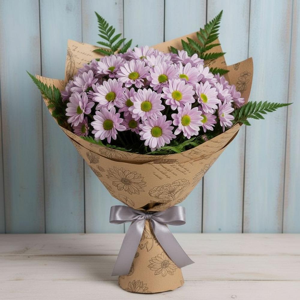 Букет цветов из: Хризантемы в Зиме