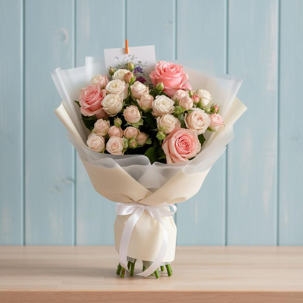 Букет цветов из: Розы в Зиме