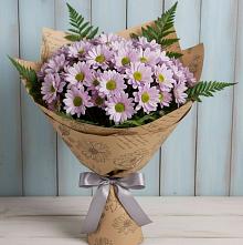 Букет цветов из:  Хризантемы в Зиме