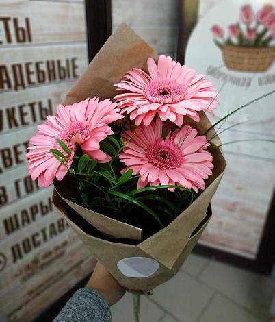Букет цветов из: Герберы в Зиме