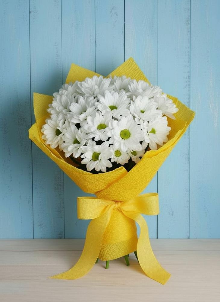 Букет цветов из: Хризантемы в Зиме