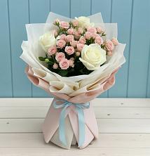Букет цветов из:  Розы в Зиме