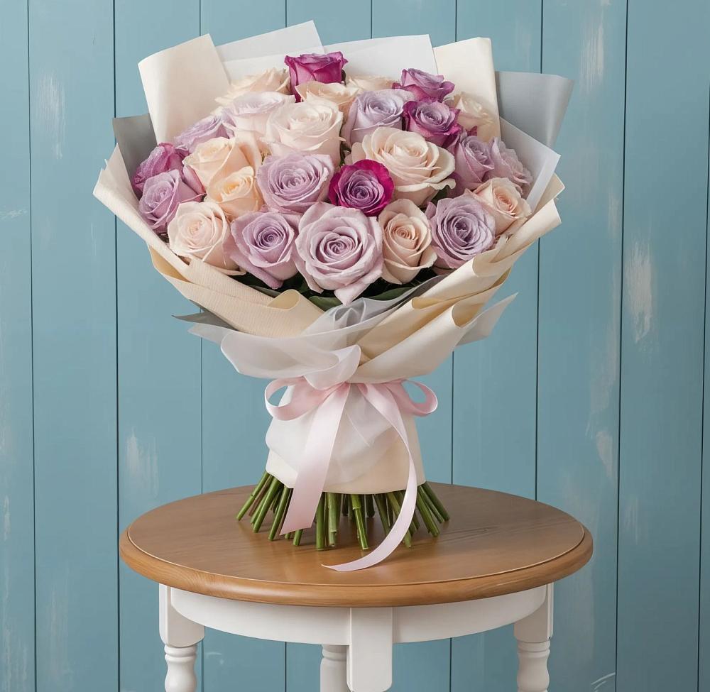 Букет цветов из: Розы в Зиме