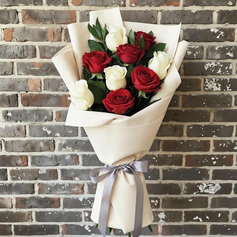 Букет цветов из: Розы в Зиме