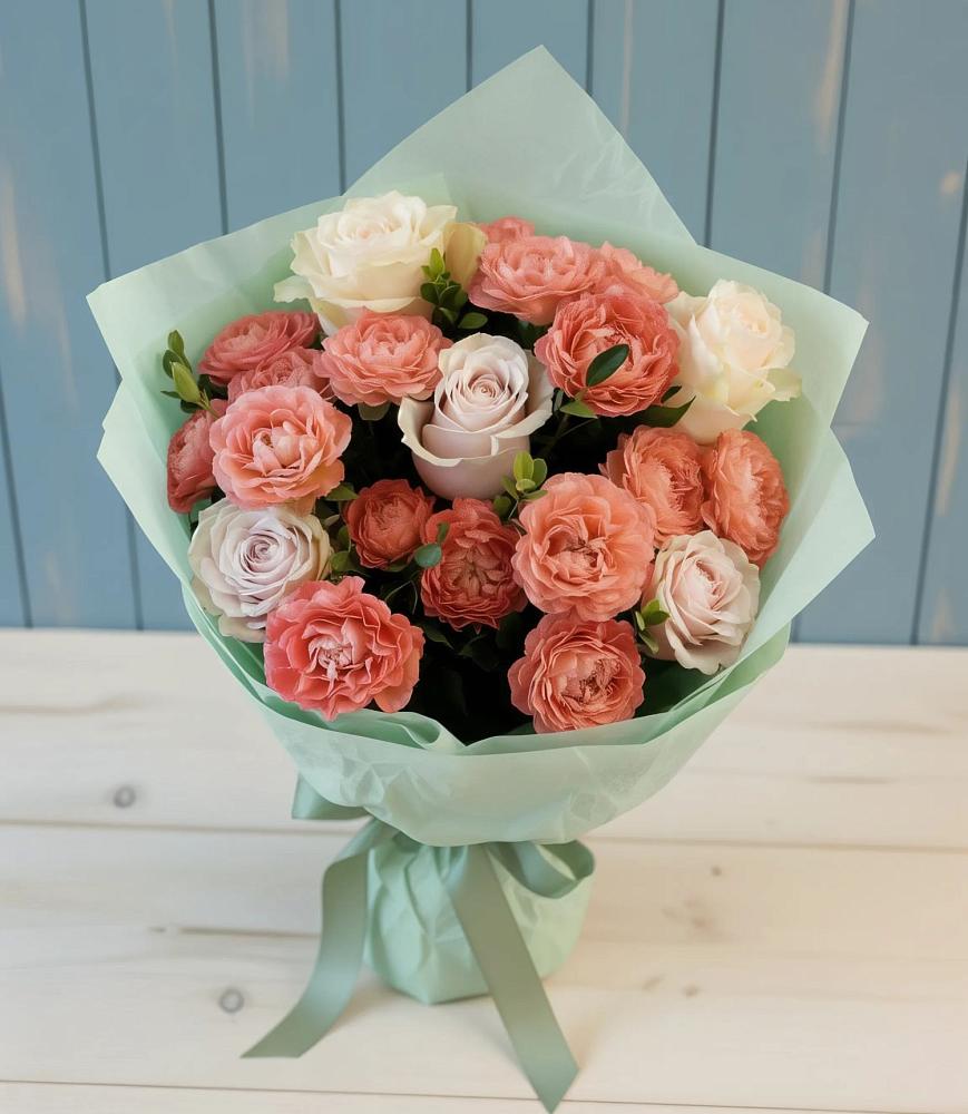 Букет цветов из: Розы в Зиме