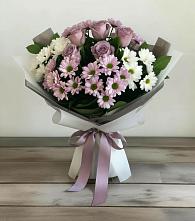 Букет цветов из:  Хризантемы и Розы #REPLACE_PRED# Зиме