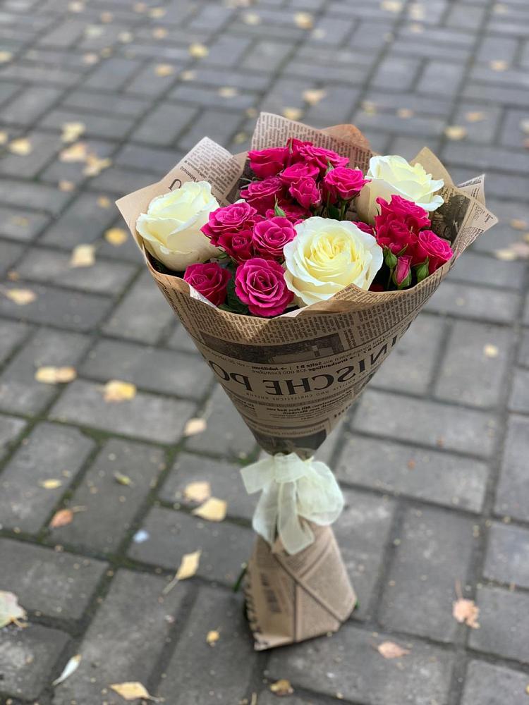 Букет цветов из: Розы в Зиме