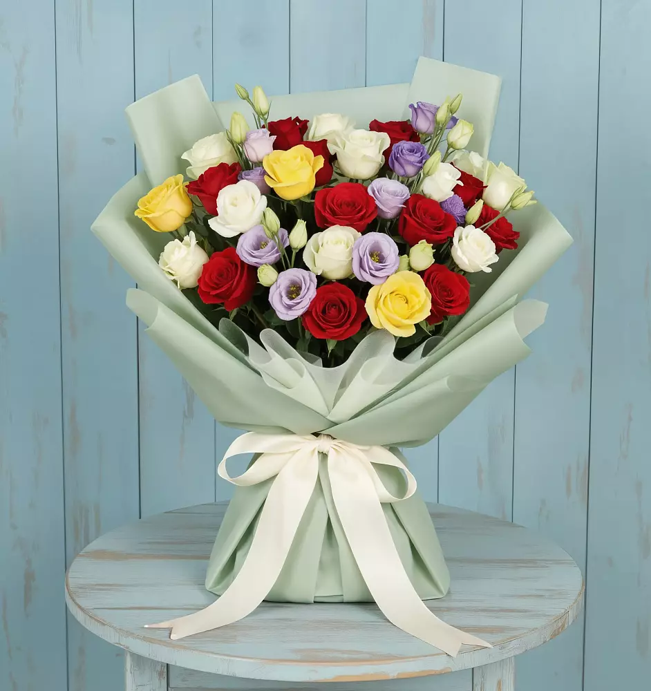 Букет цветов из: Розы в Зиме