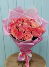Букет 15 Розовых роз Равель #REPLACE_PRED# Зиме