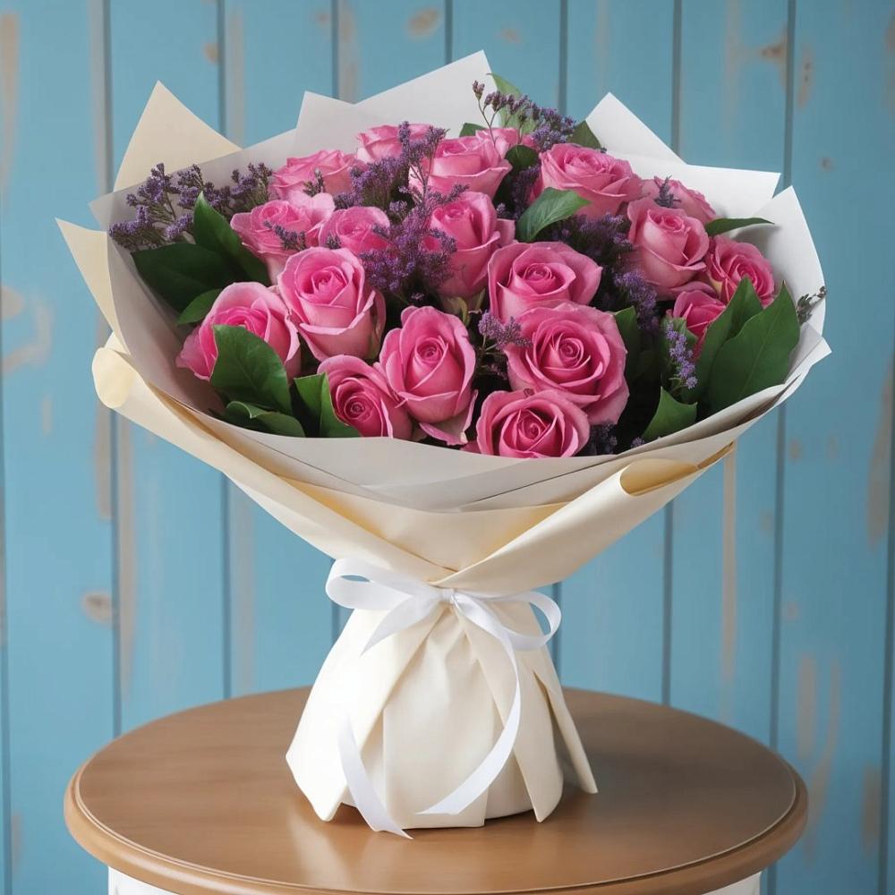 Букет цветов из: Розы в Зиме